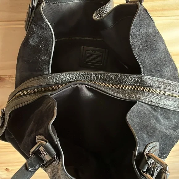 DESIGNER: Coach mixed leather Edie bag - Picture 9 of 17